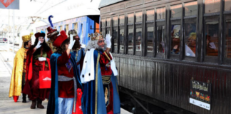 tren de navidad madrid, tren de navidad museo del ferrocarril, tren de navidad